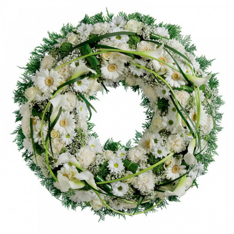 Couronne de fleurs deuil Paris 8